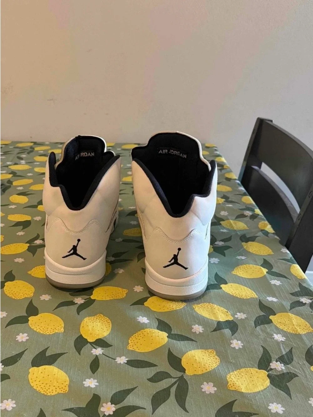 Jordan Men’s White and Black Mid-Top Sneakers